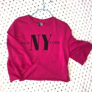 H&M Cropped sweatshirt (New York)